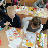 Осваиваем технику рисования ватными палочками